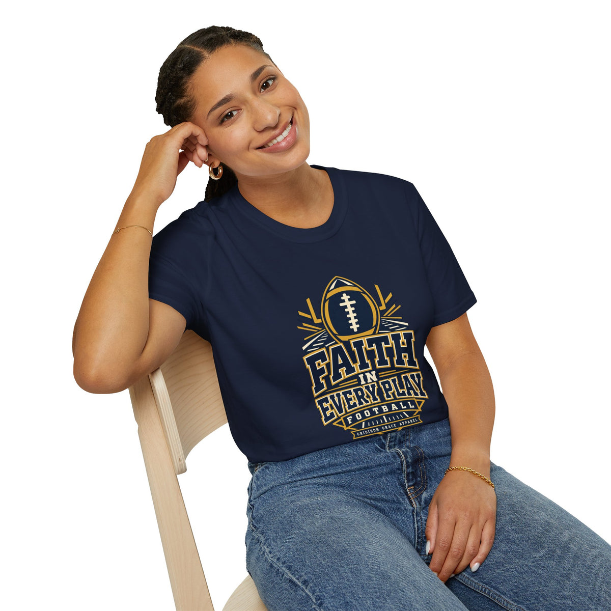 Faith in Every Play Football T-Shirt