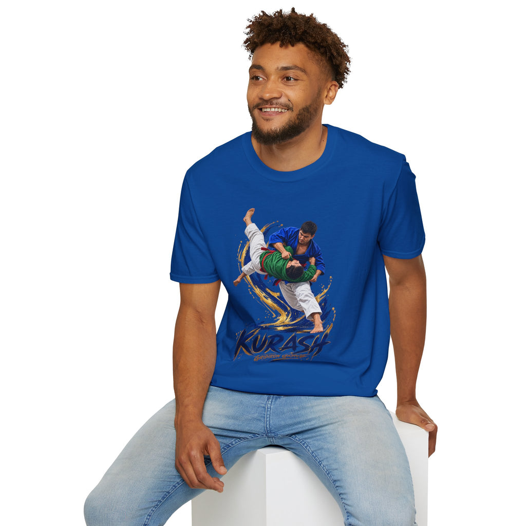 Kurash Wrestling T-Shirt — Traditional Kurash Throw Graphic Tee