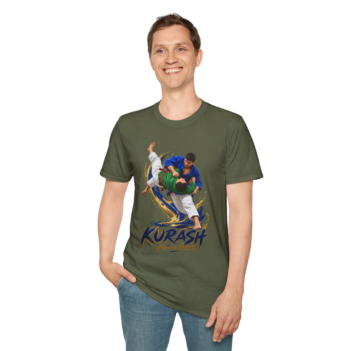 Kurash Wrestling T-Shirt — Traditional Kurash Throw Graphic Tee