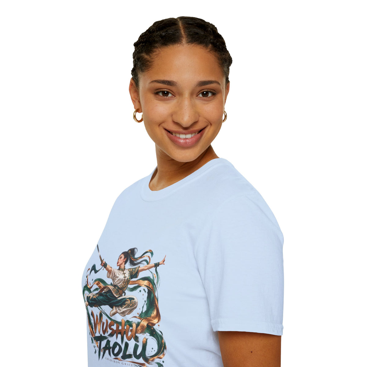 Wushu Taolu Martial Arts T-Shirt — Dynamic Fighter Illustration Tee
