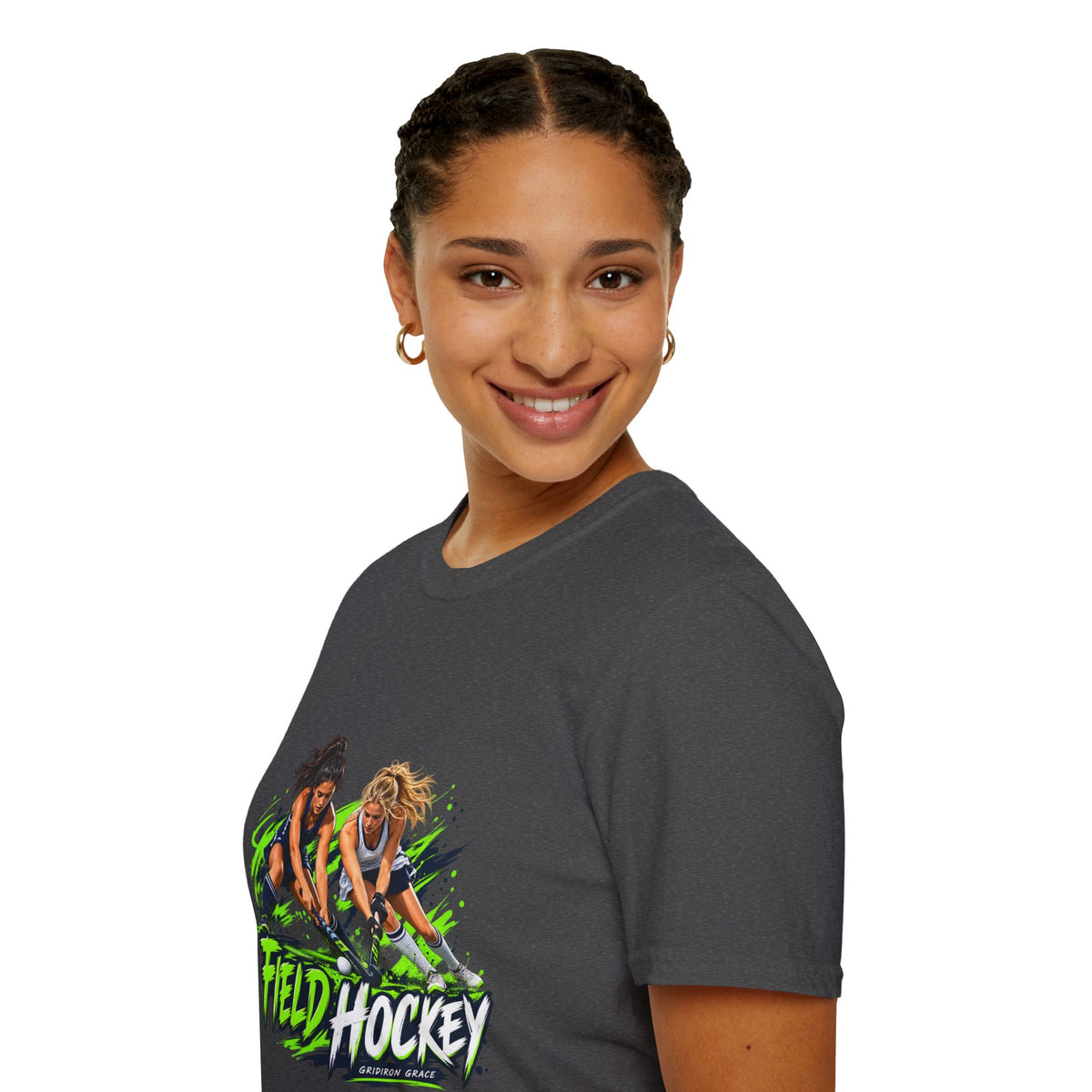 Field Hockey Players Graphic T-Shirt — Neon Action Sports Tee
