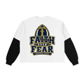 Layered Contrast Sleeve Cotton T-Shirt