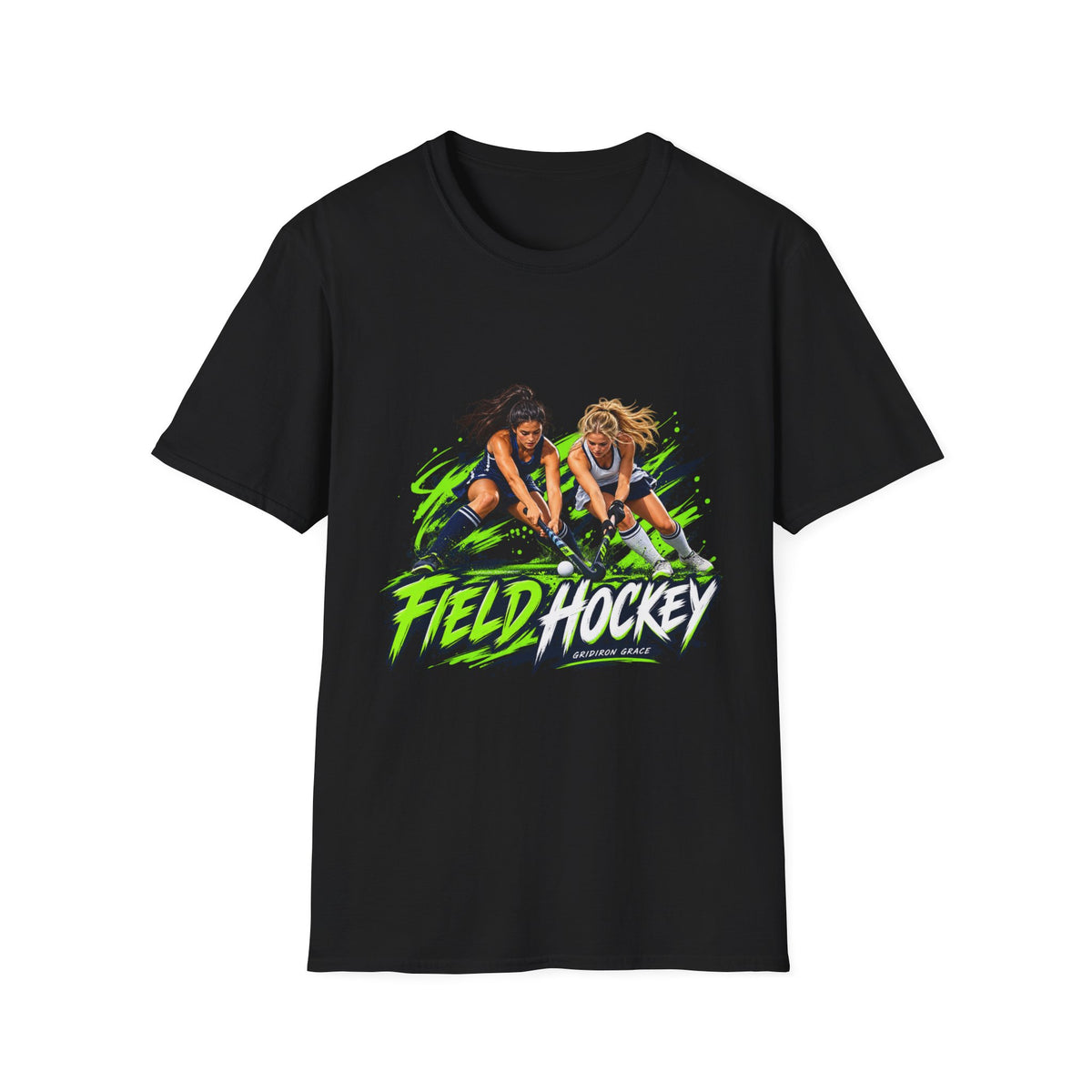 Field Hockey Players Graphic T-Shirt — Neon Action Sports Tee