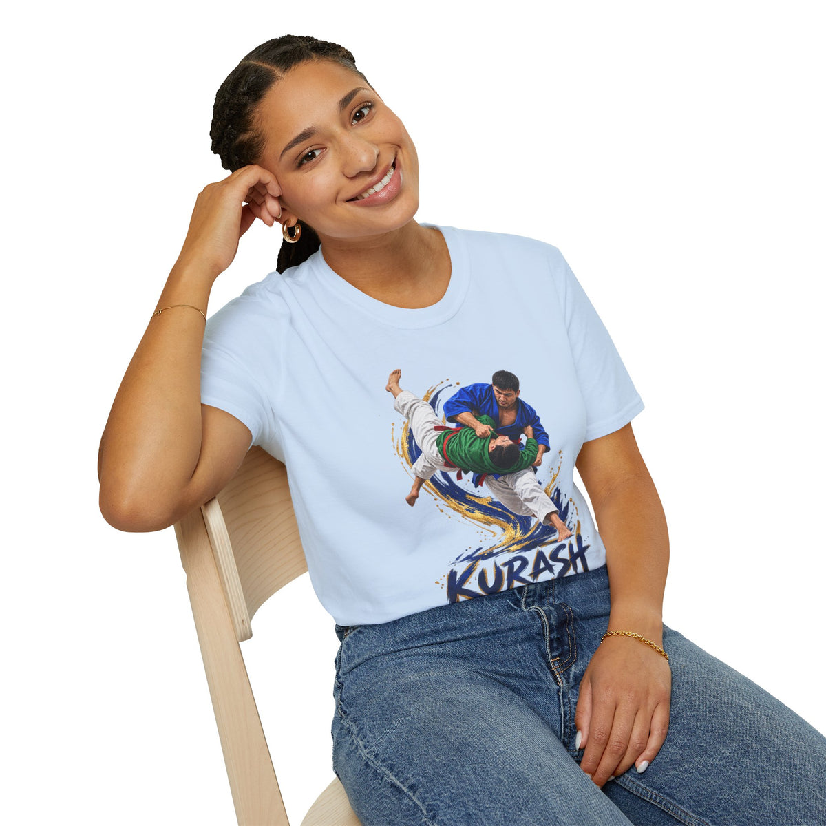 Kurash Wrestling T-Shirt — Traditional Kurash Throw Graphic Tee