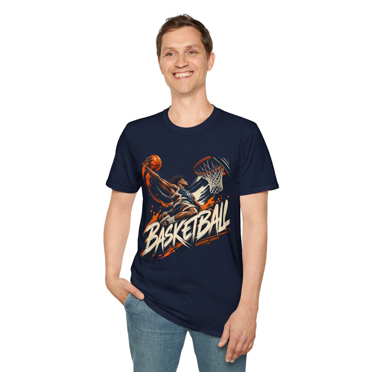 Basketball Dunk Graphic T-Shirt