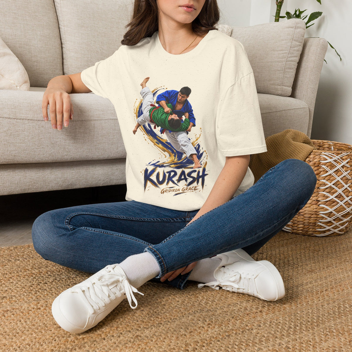Kurash Wrestling T-Shirt — Traditional Kurash Throw Graphic Tee