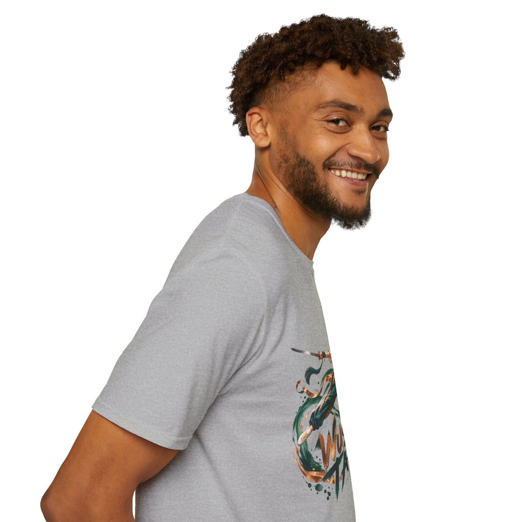 Wushu Taolu Martial Arts T-Shirt — Dynamic Fighter Illustration Tee