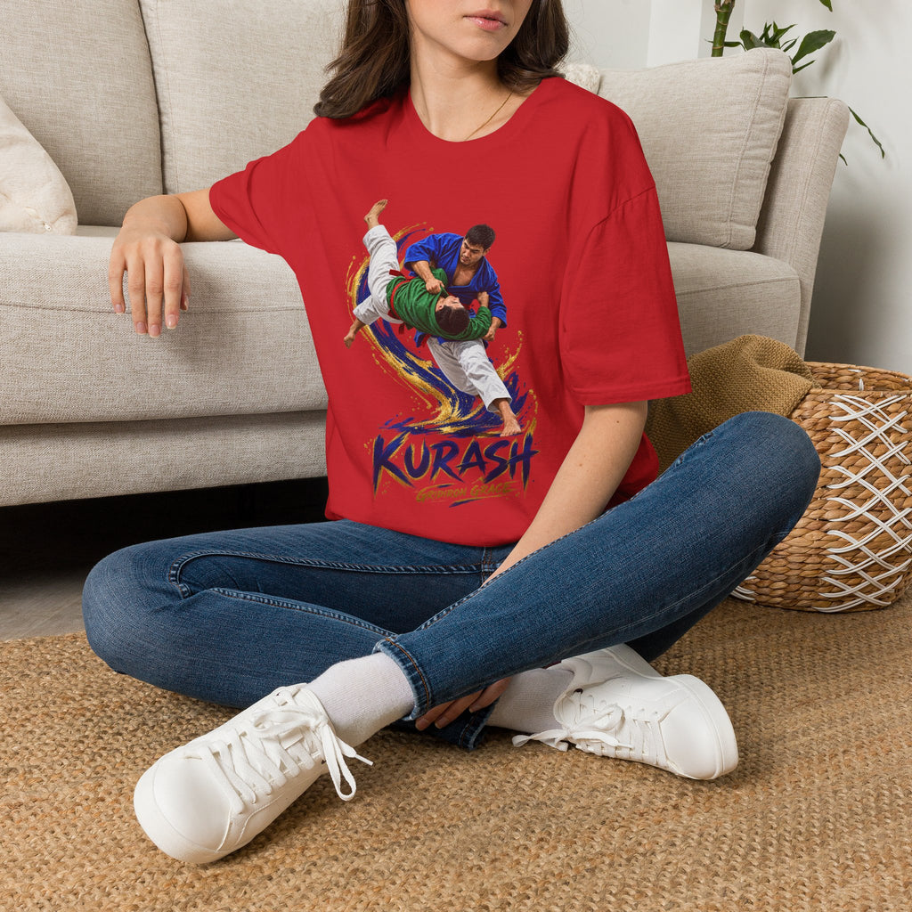 Kurash Wrestling T-Shirt — Traditional Kurash Throw Graphic Tee