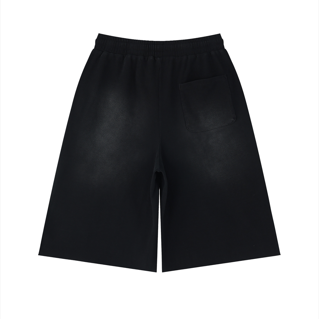 Unisex Sunfade Raw Edge Shorts