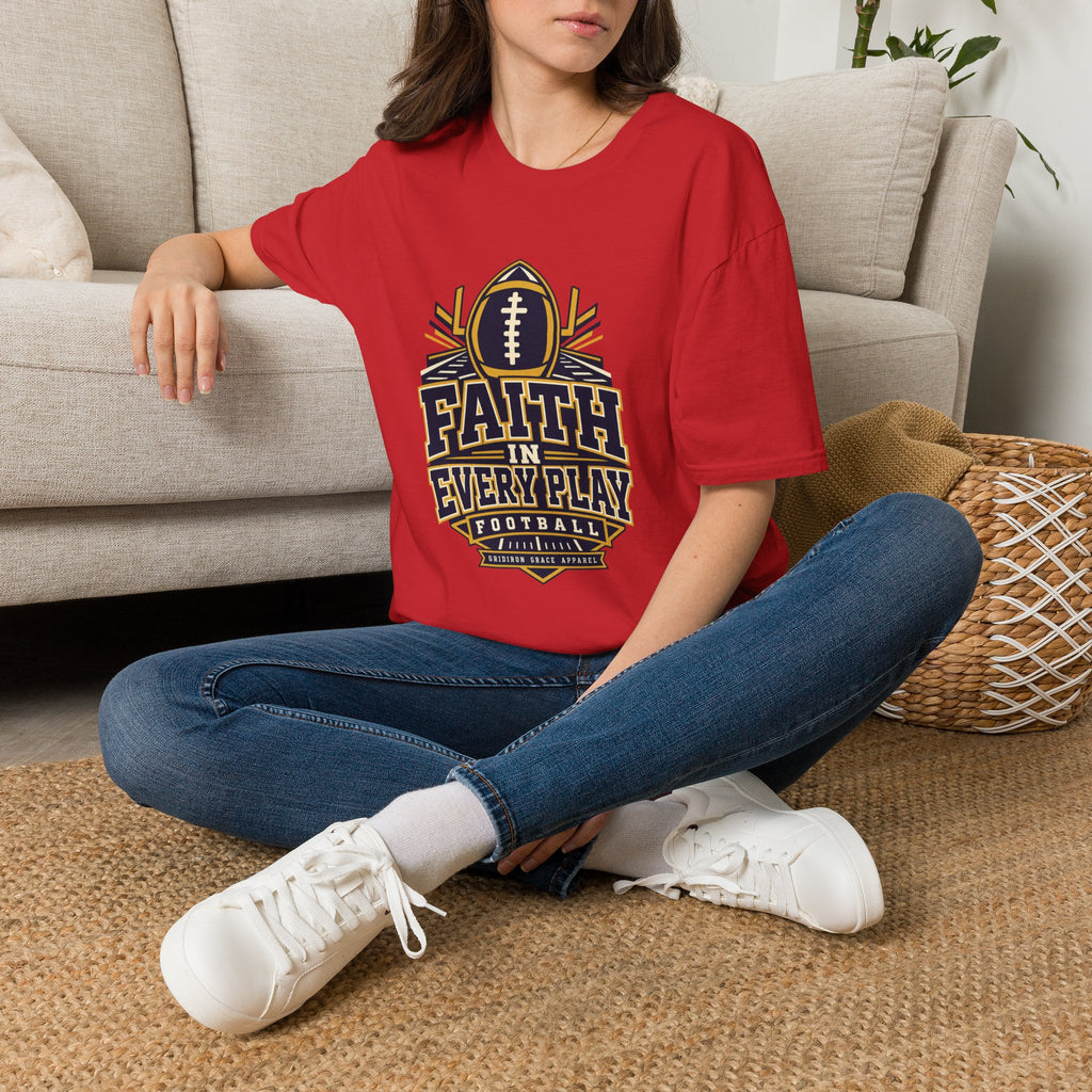 Faith in Every Play Football T-Shirt