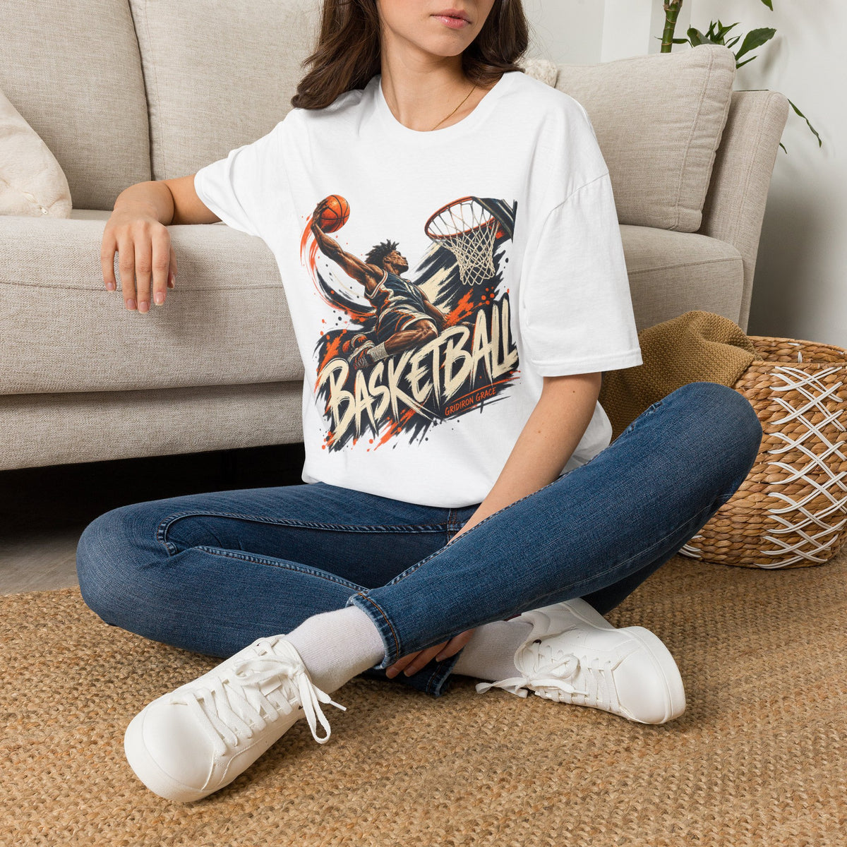 Basketball Dunk Graphic T-Shirt