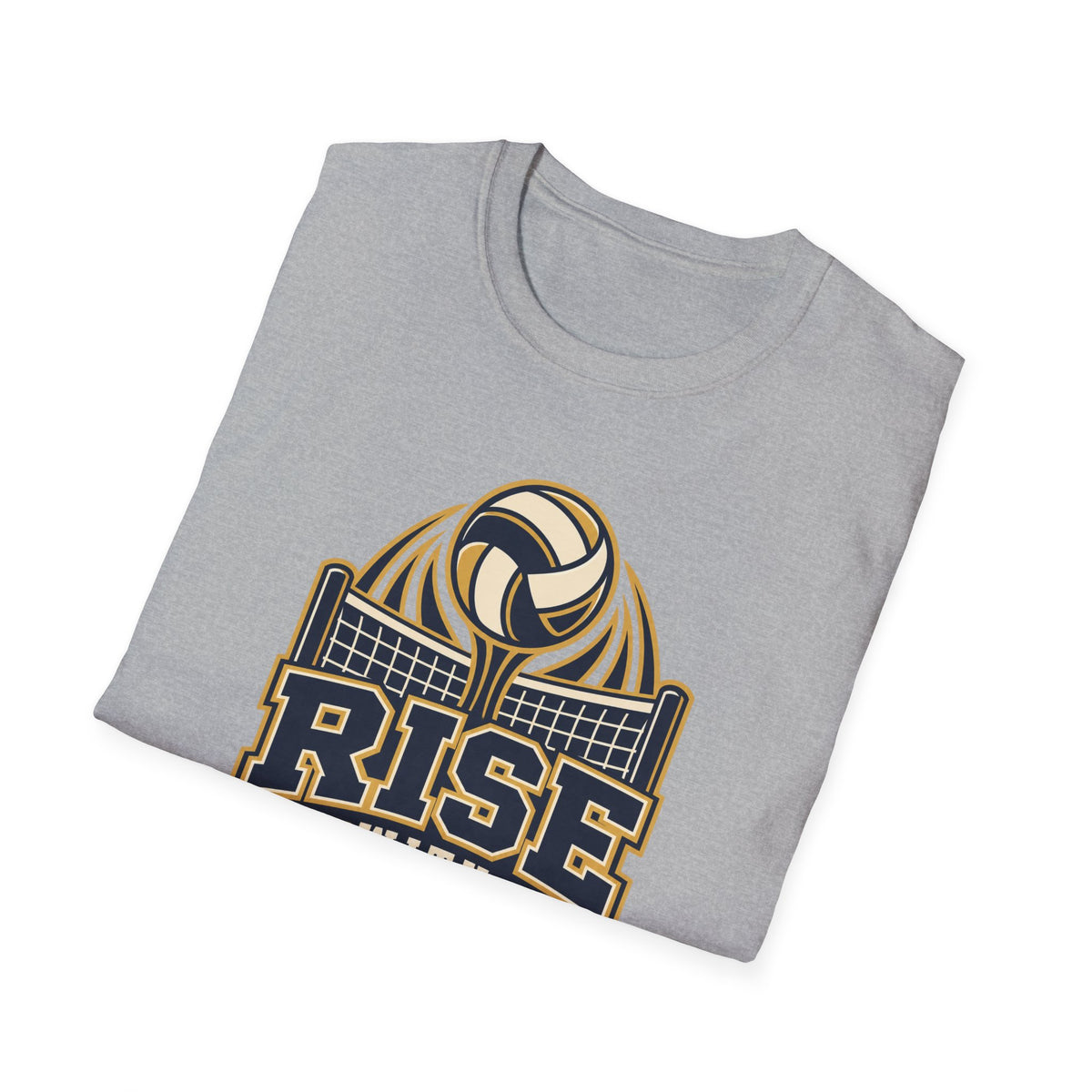 Volleyball "Rise With Grace" T-Shirt — Athletic Team Tee for Players & Fans