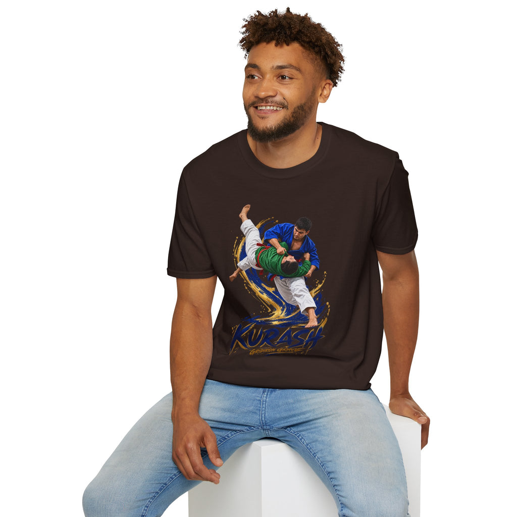 Kurash Wrestling T-Shirt — Traditional Kurash Throw Graphic Tee