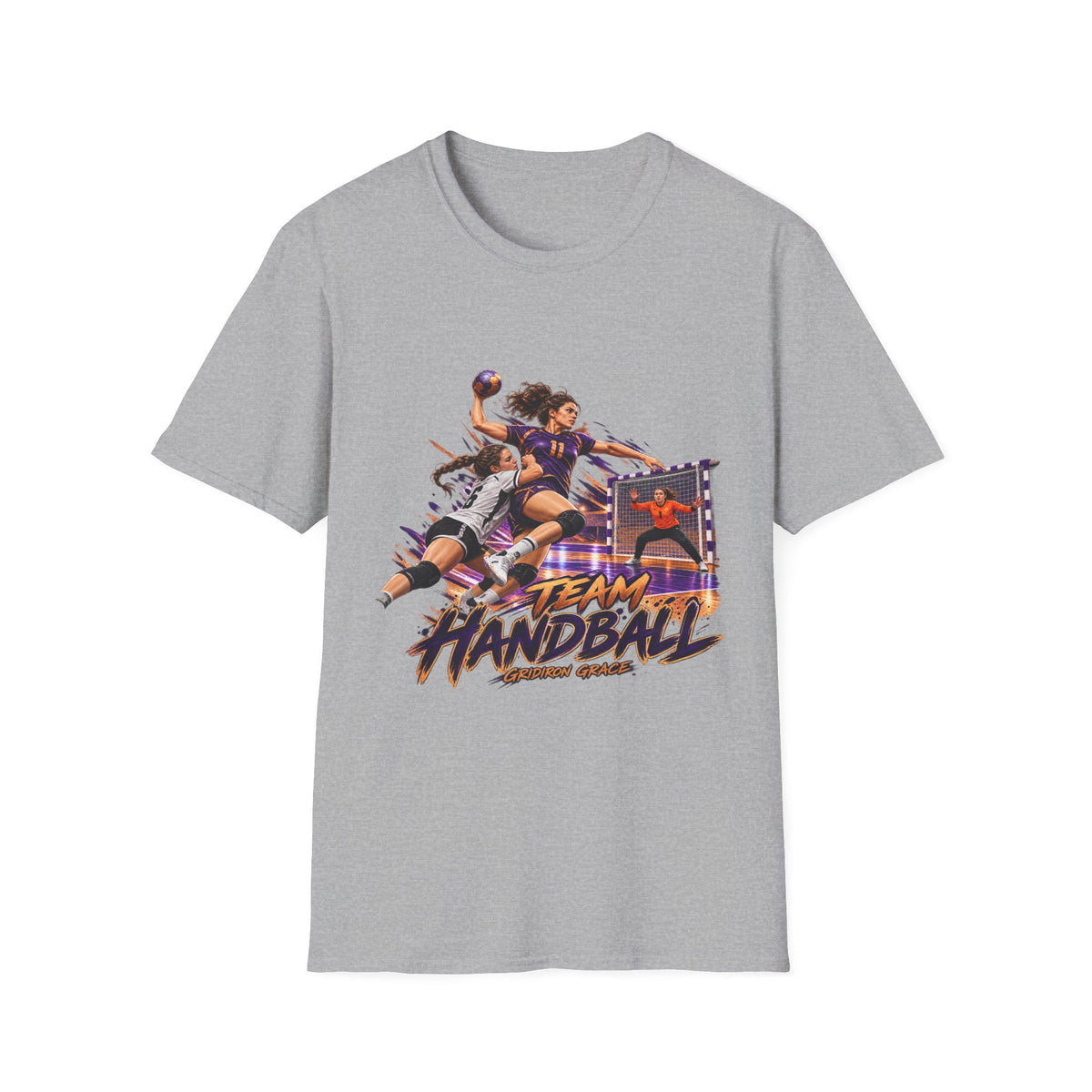 Handball Team Graphic T-Shirt — Retro Sports Players Design