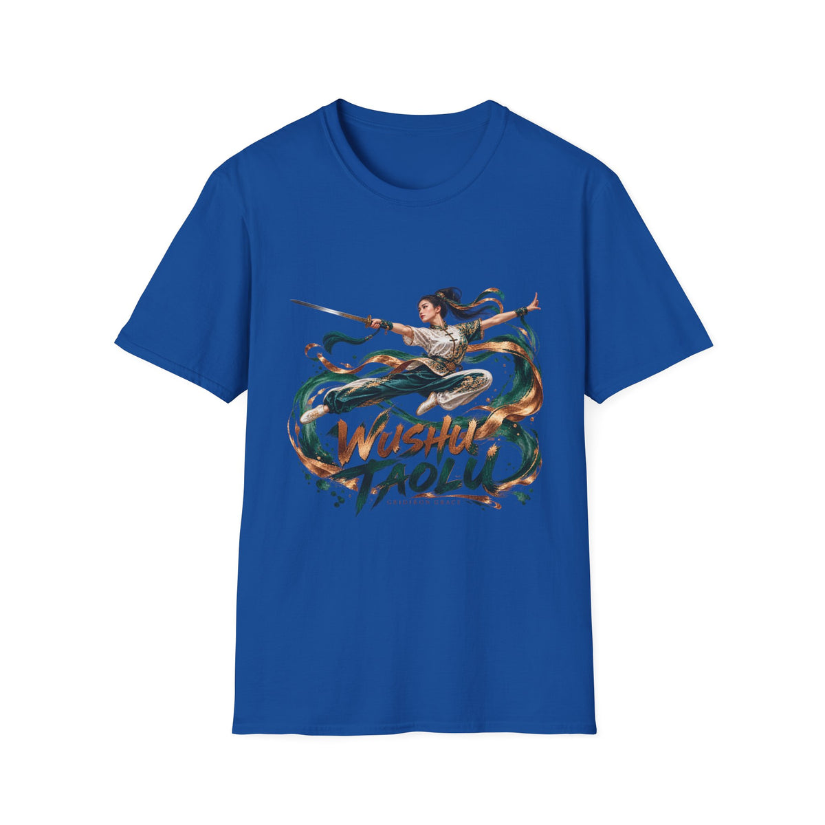 Wushu Taolu Martial Arts T-Shirt — Dynamic Fighter Illustration Tee