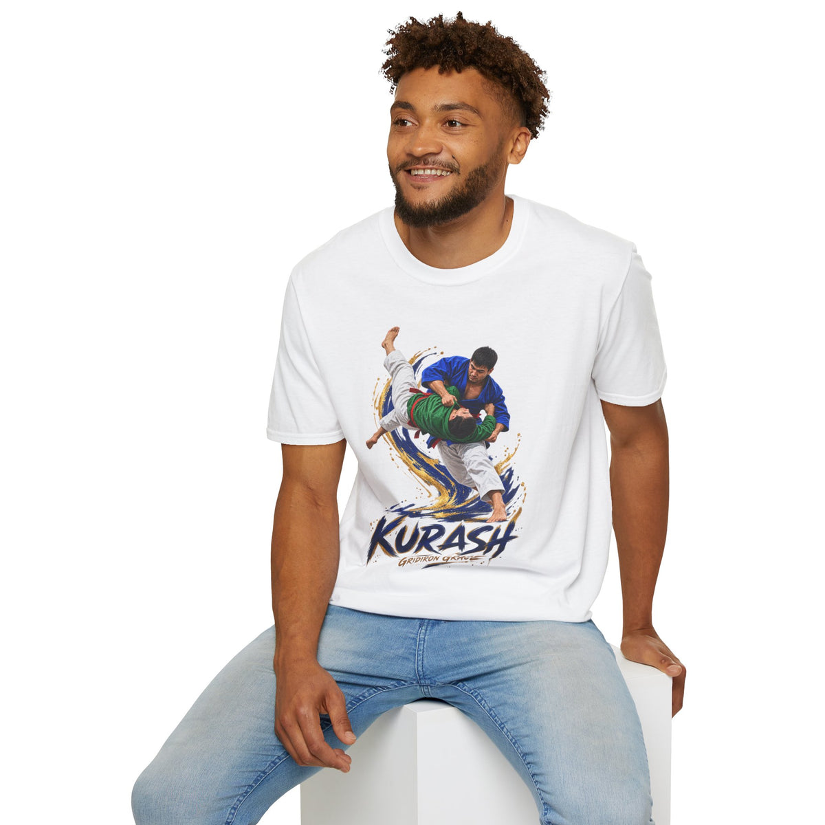 Kurash Wrestling T-Shirt — Traditional Kurash Throw Graphic Tee