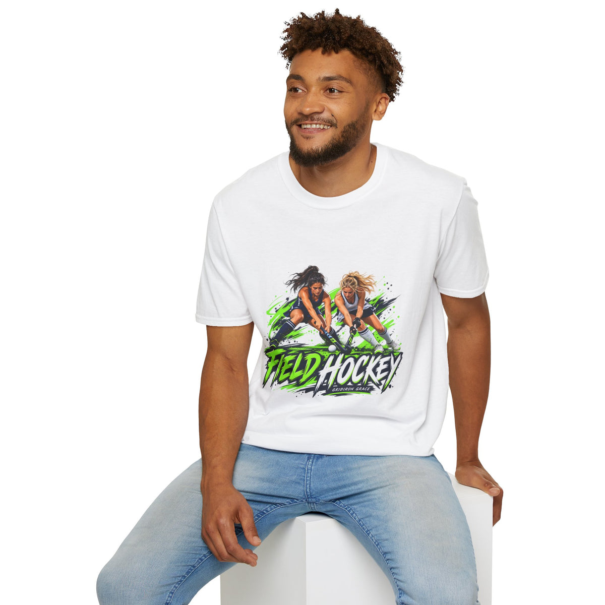 Field Hockey Players Graphic T-Shirt — Neon Action Sports Tee