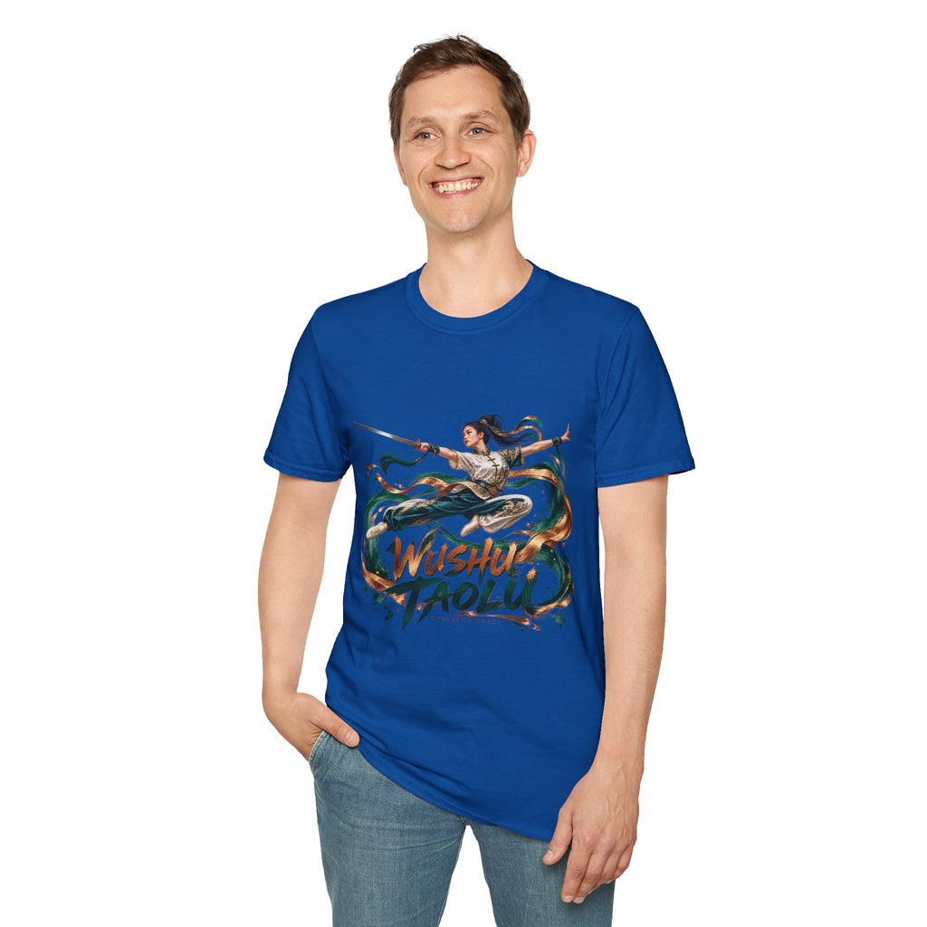 Wushu Taolu Martial Arts T-Shirt — Dynamic Fighter Illustration Tee