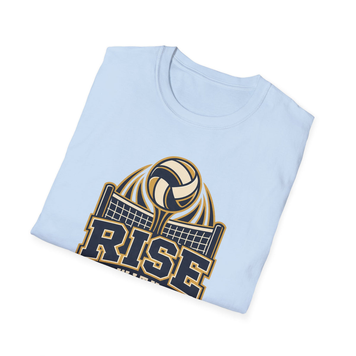 Volleyball "Rise With Grace" T-Shirt — Athletic Team Tee for Players & Fans