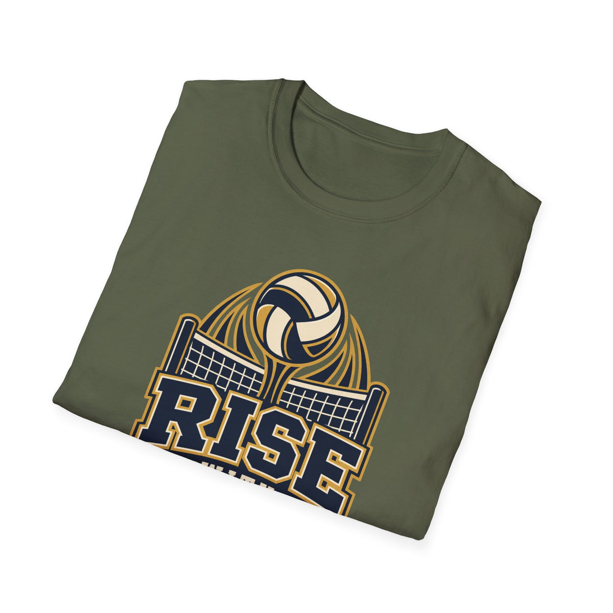 Volleyball "Rise With Grace" T-Shirt — Athletic Team Tee for Players & Fans