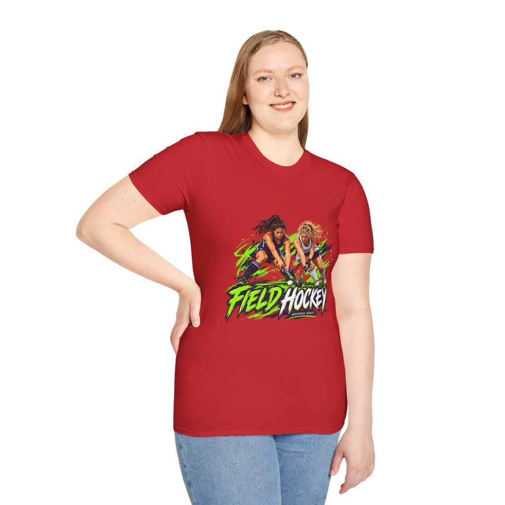 Field Hockey Players Graphic T-Shirt — Neon Action Sports Tee