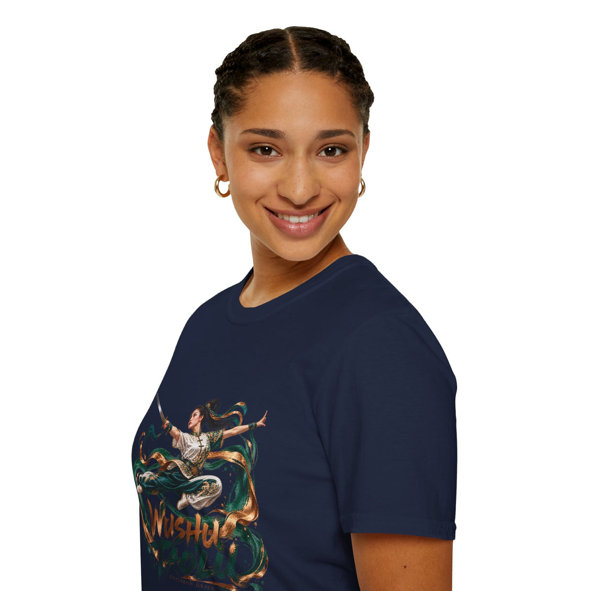 Wushu Taolu Martial Arts T-Shirt — Dynamic Fighter Illustration Tee