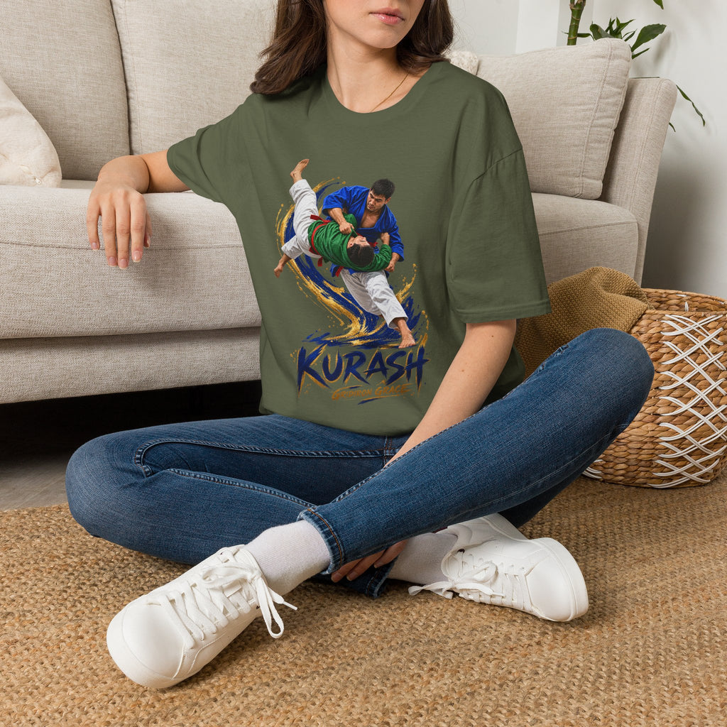 Kurash Wrestling T-Shirt — Traditional Kurash Throw Graphic Tee