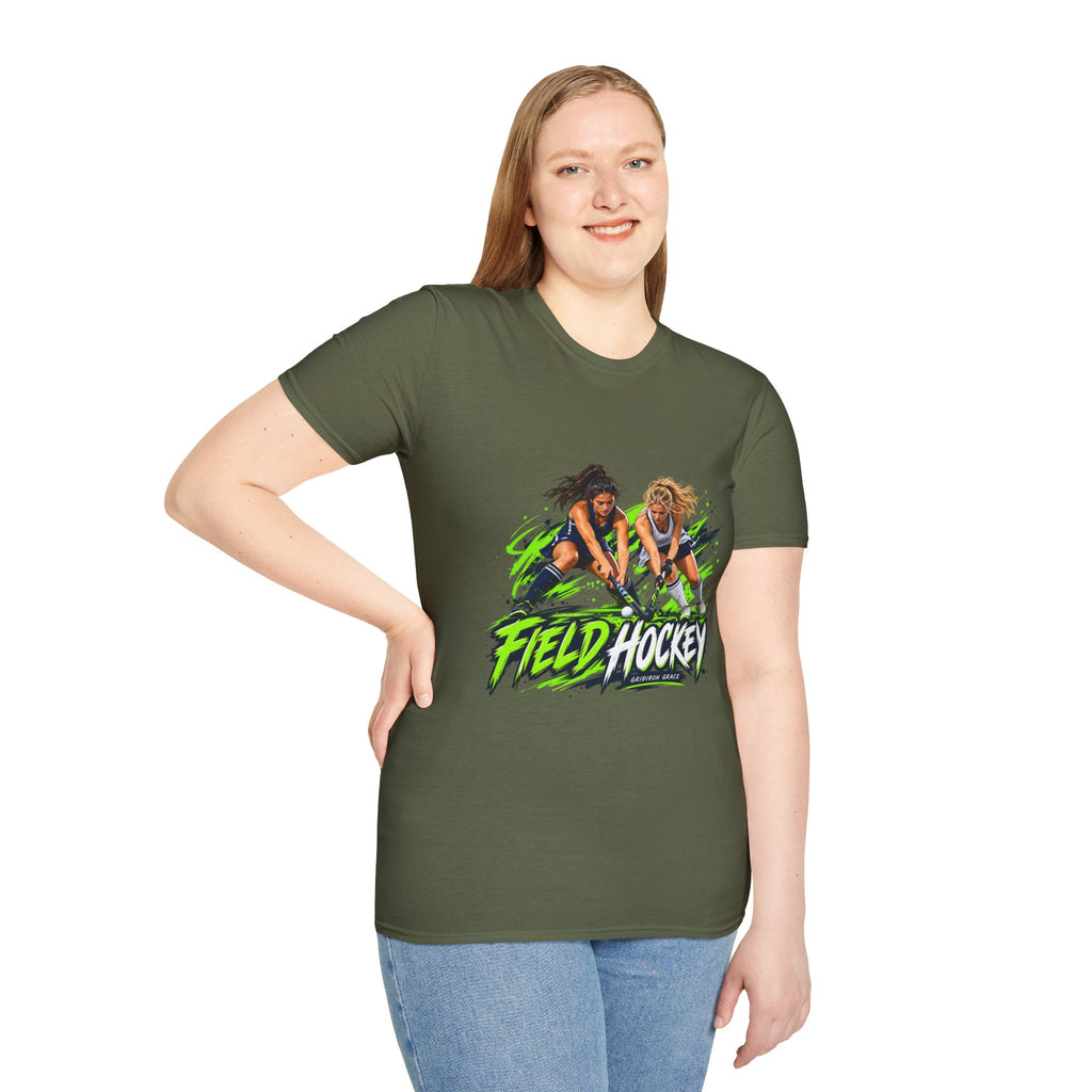 Field Hockey Players Graphic T-Shirt — Neon Action Sports Tee