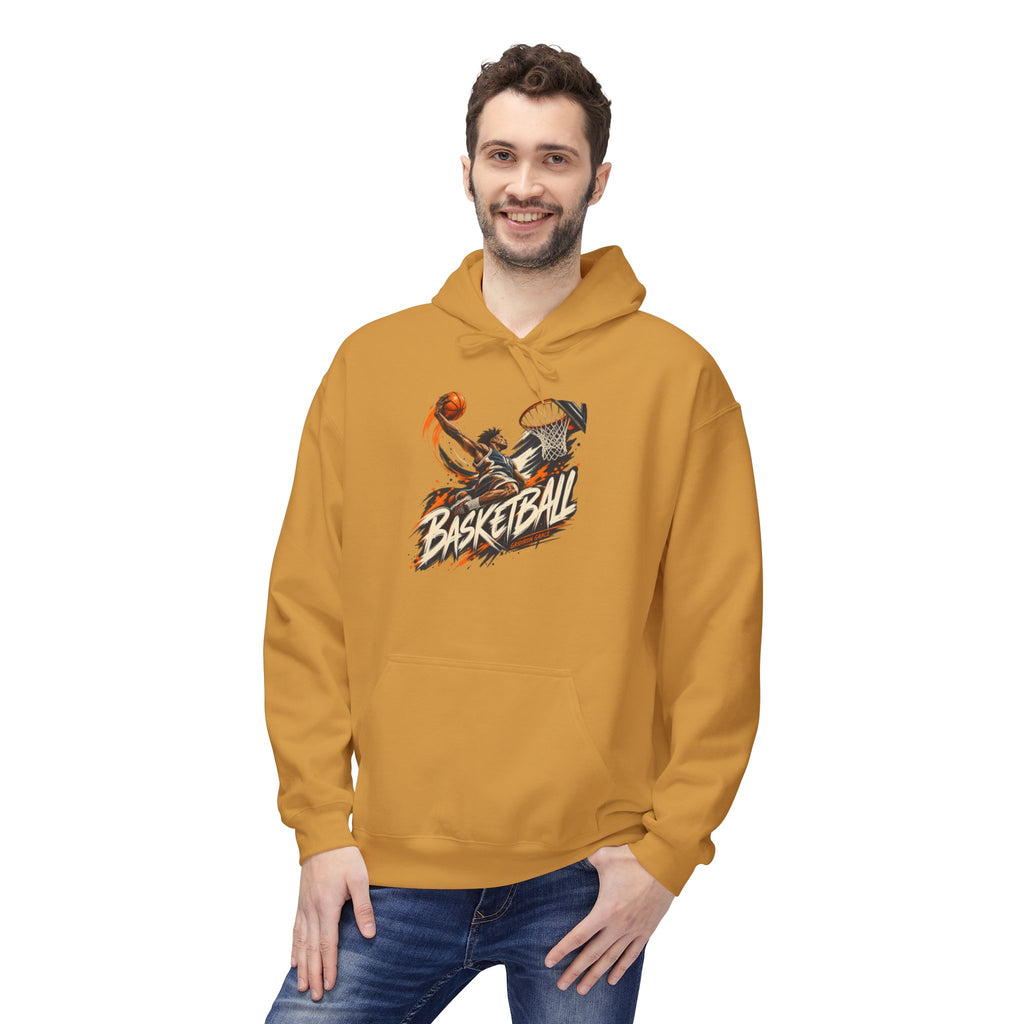 Basketball Graphic Hoodie — Retro Slam Dunk Pullover for Players & Fans