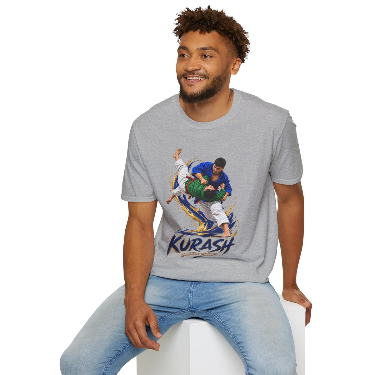 Kurash Wrestling T-Shirt — Traditional Kurash Throw Graphic Tee