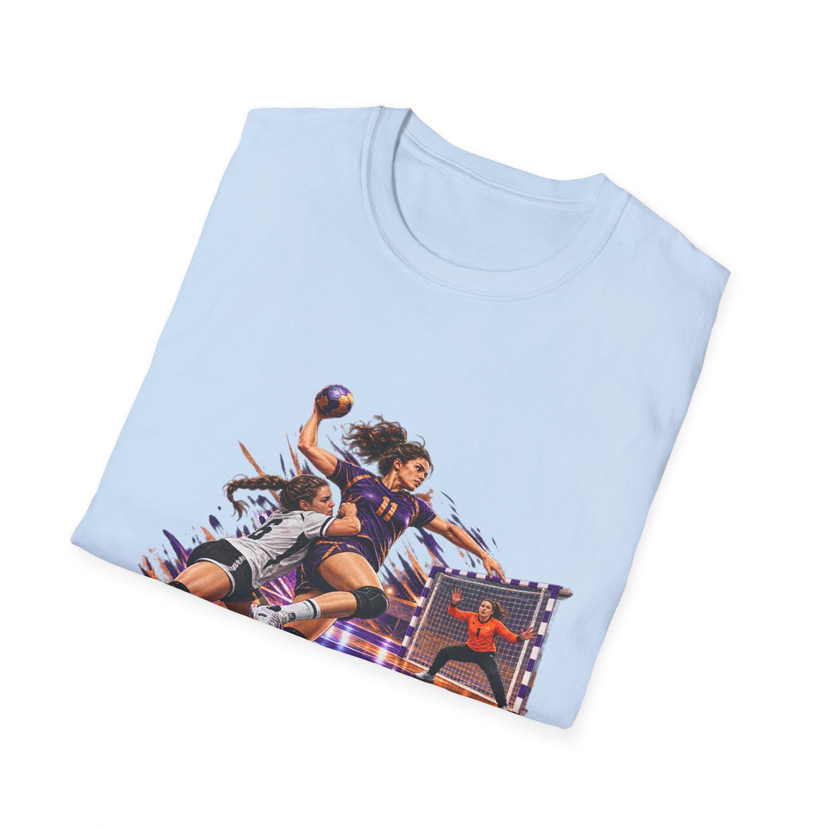 Handball Team Graphic T-Shirt — Retro Sports Players Design
