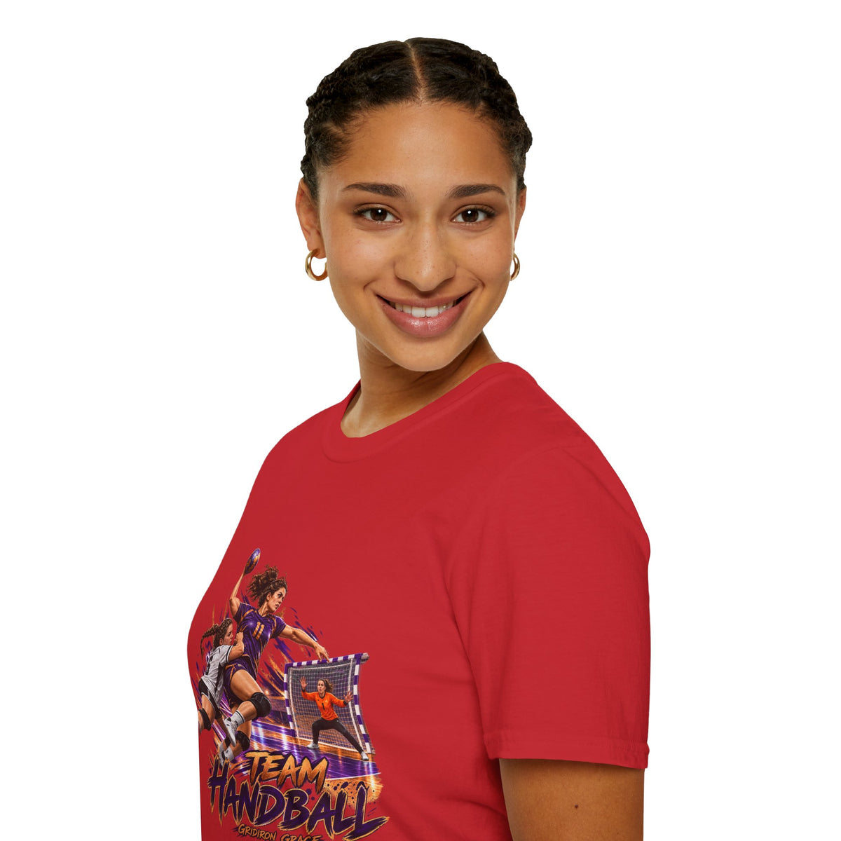 Handball Team Graphic T-Shirt — Retro Sports Players Design