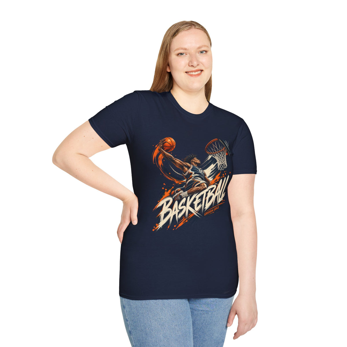 Basketball Dunk Graphic T-Shirt