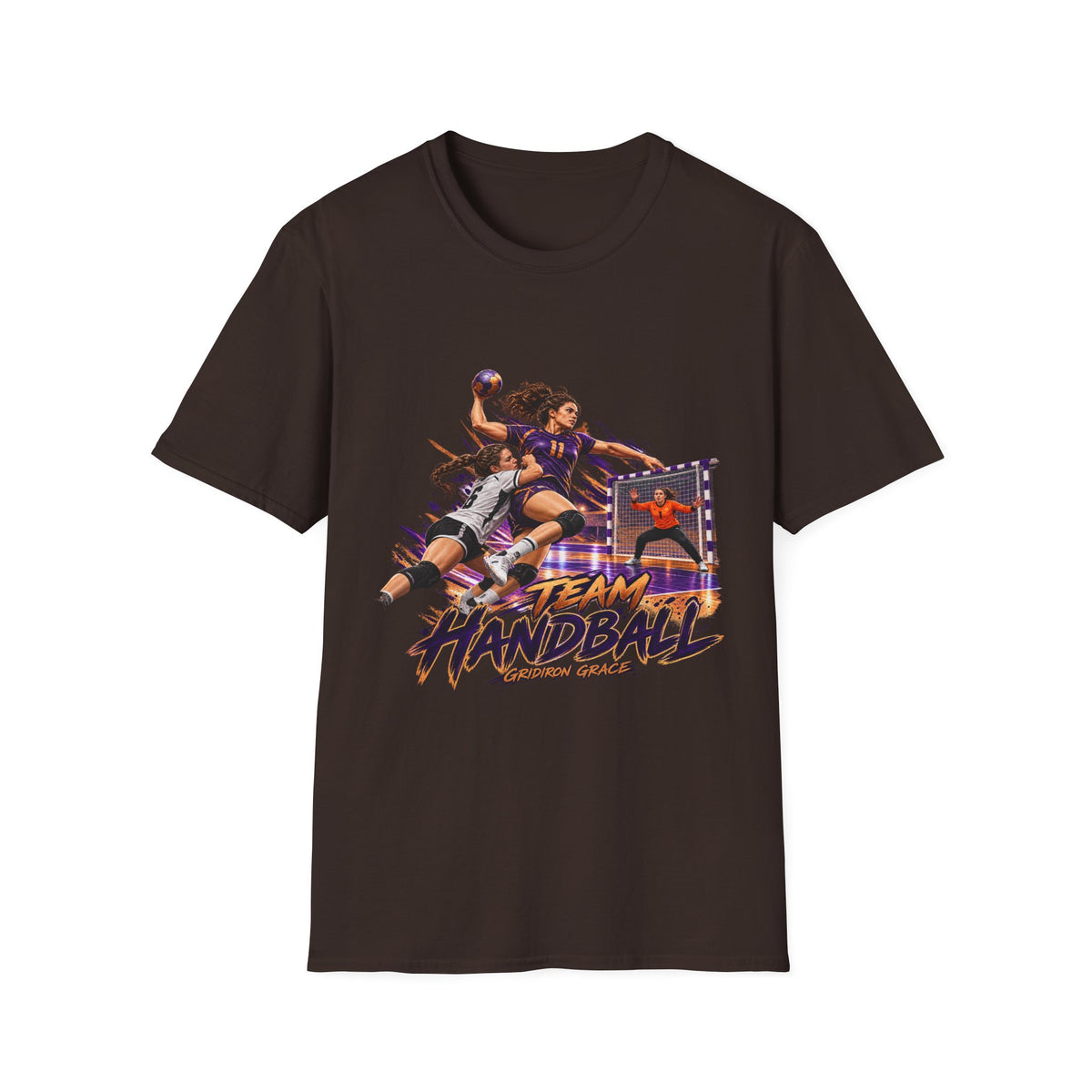 Handball Team Graphic T-Shirt — Retro Sports Players Design
