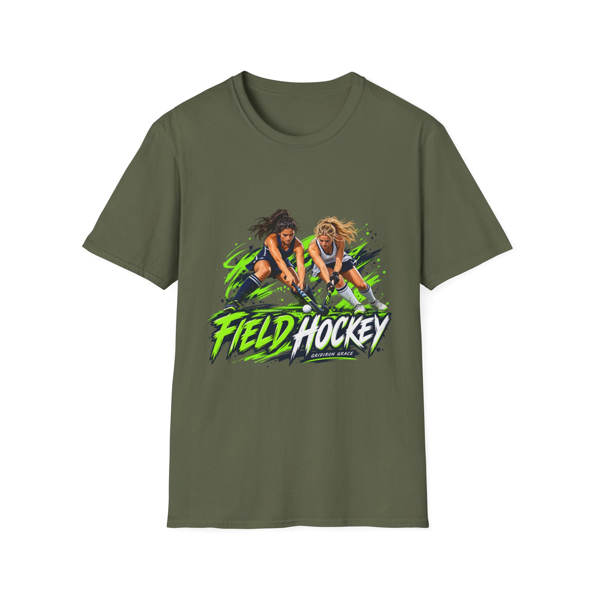 Field Hockey Players Graphic T-Shirt — Neon Action Sports Tee