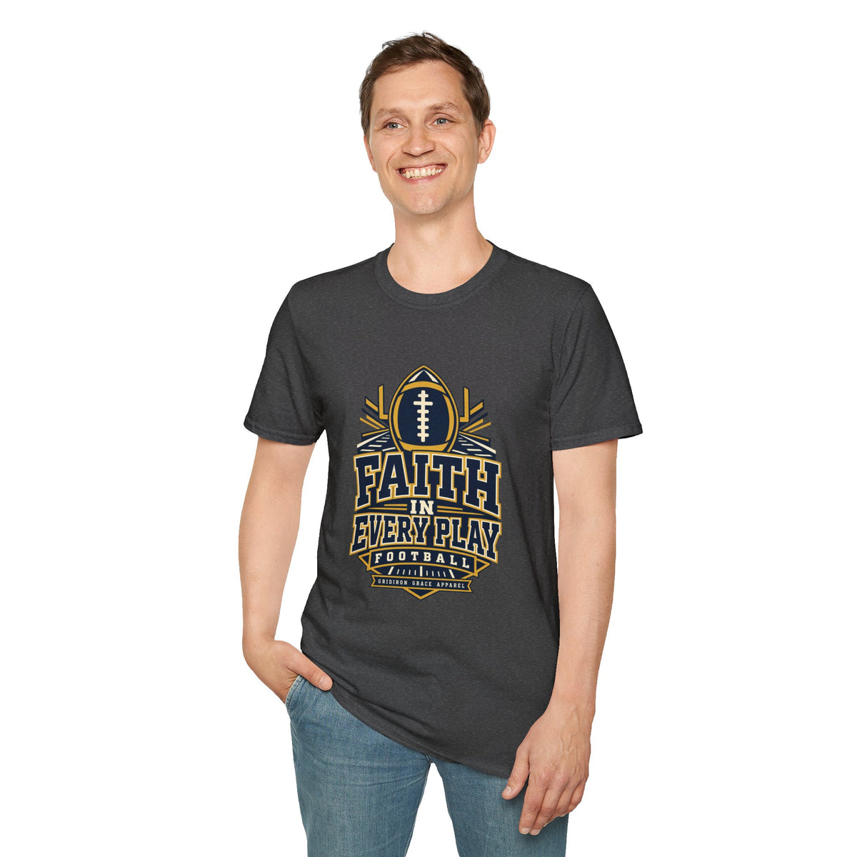 Faith in Every Play Football T-Shirt