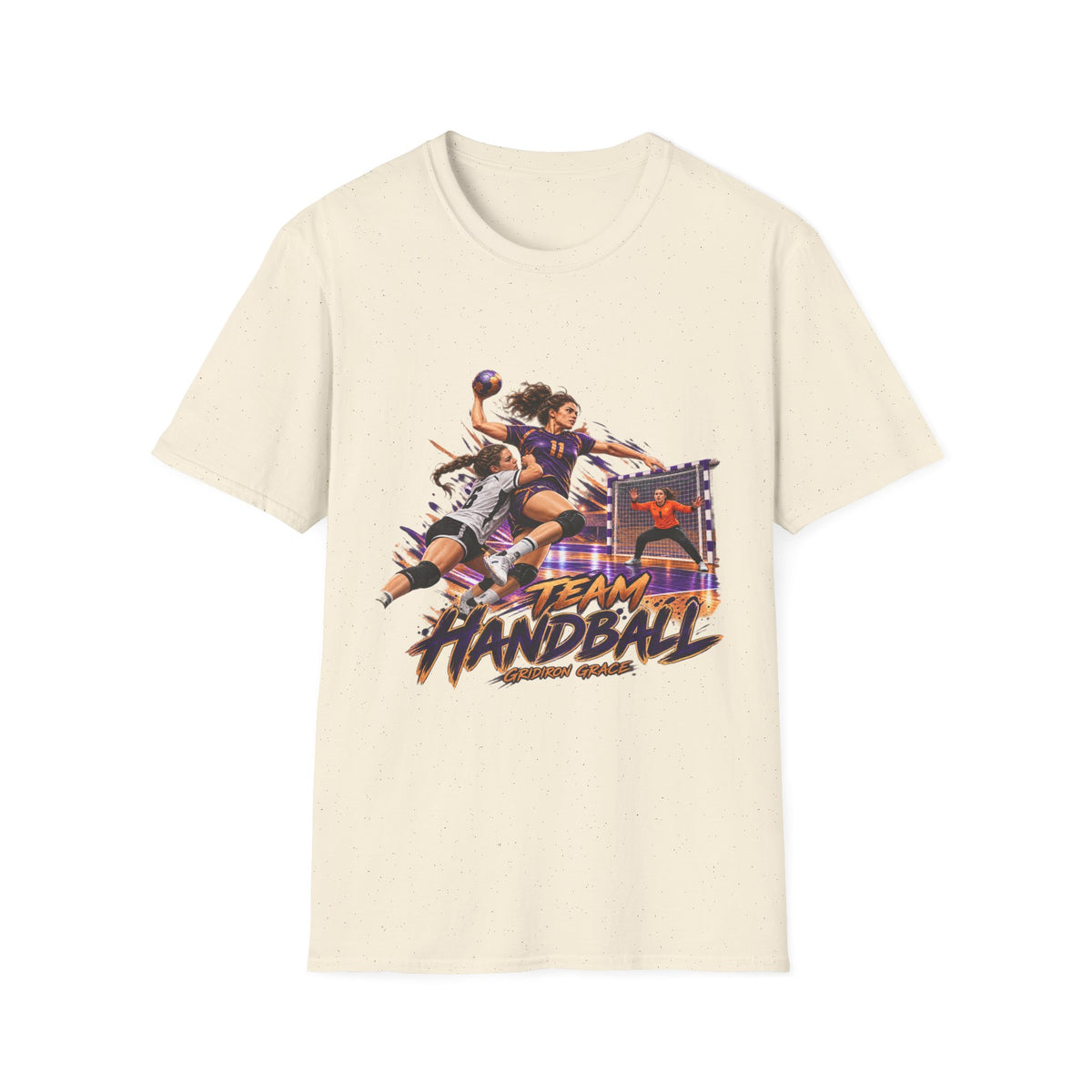 Handball Team Graphic T-Shirt — Retro Sports Players Design