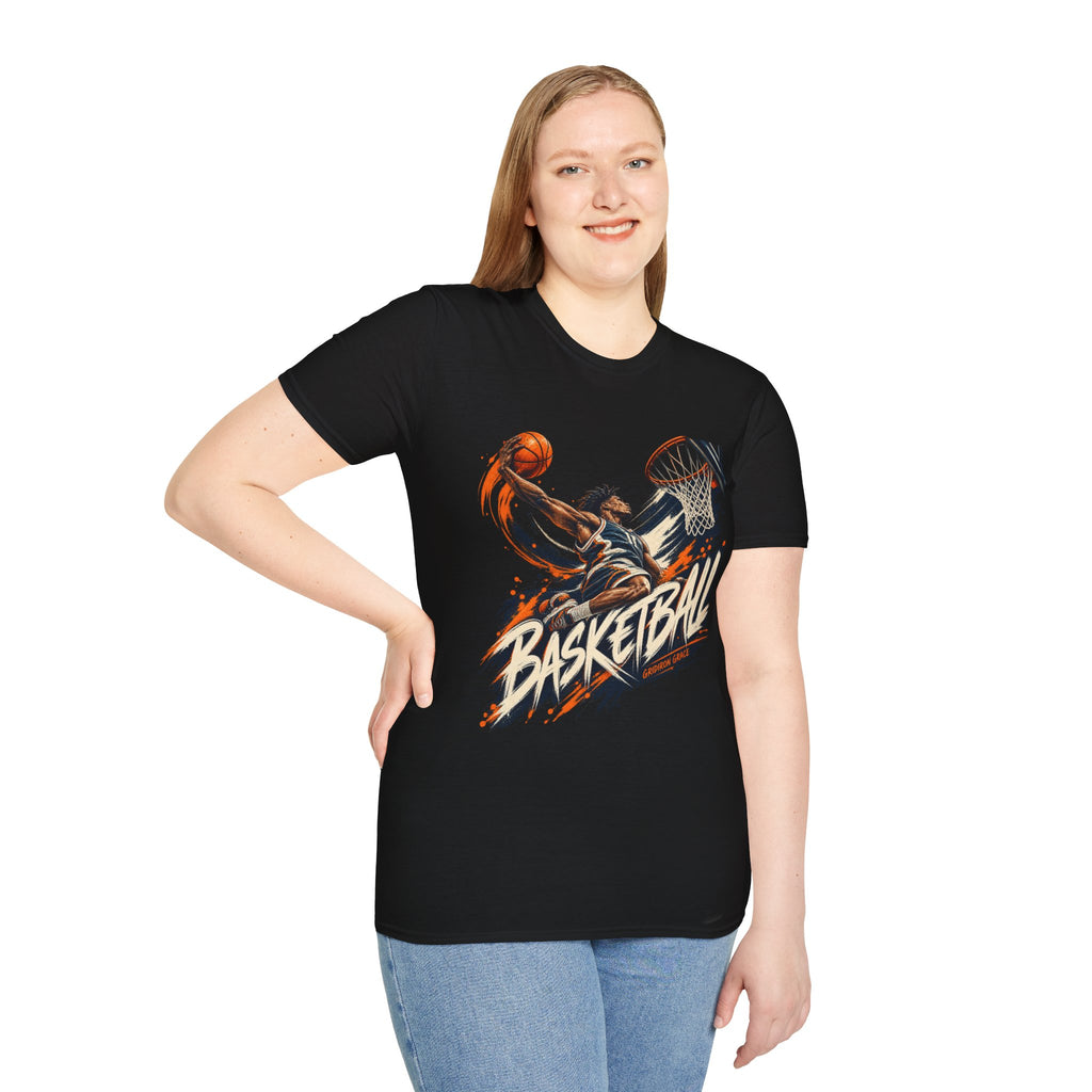 Basketball Dunk Graphic T-Shirt