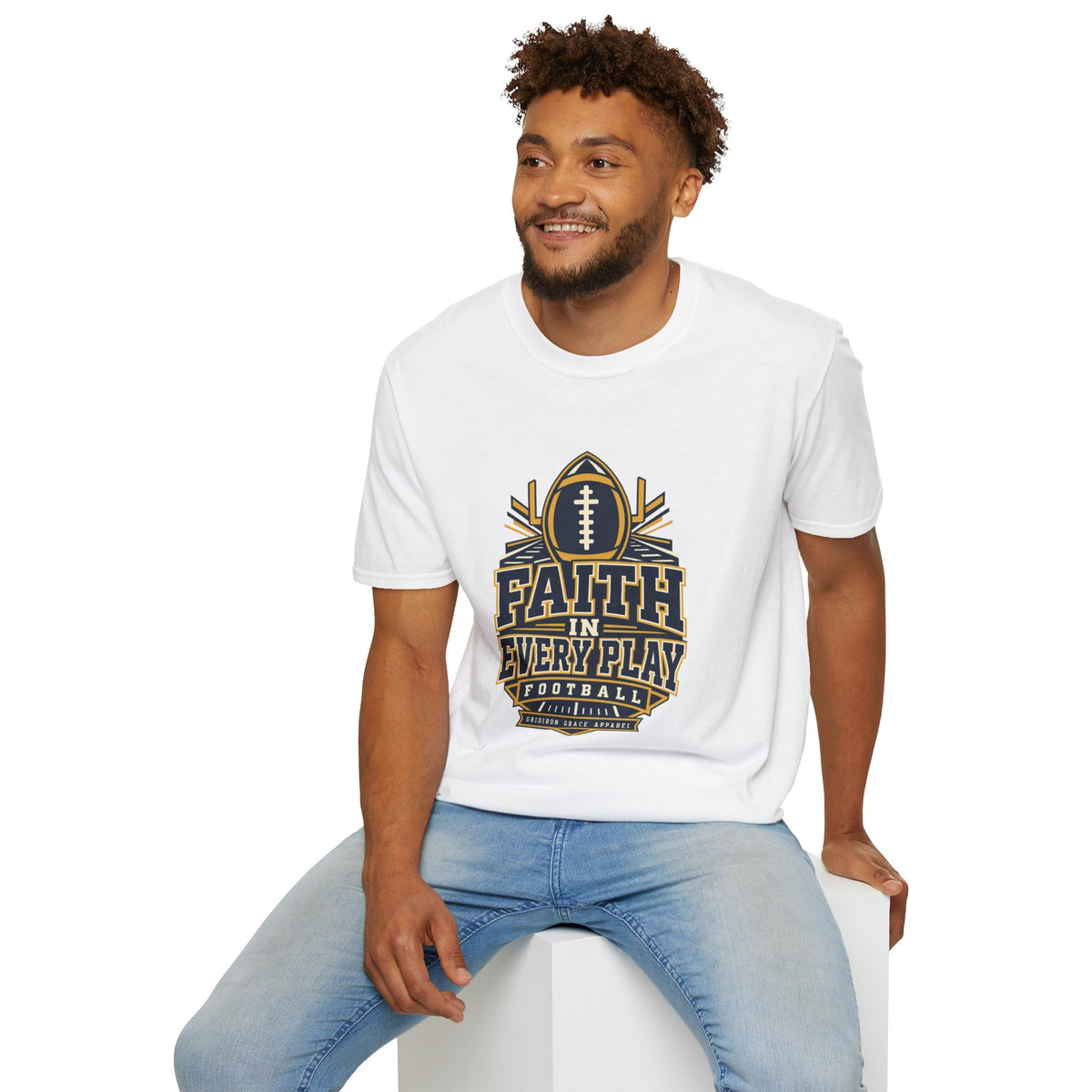 Faith in Every Play Football T-Shirt