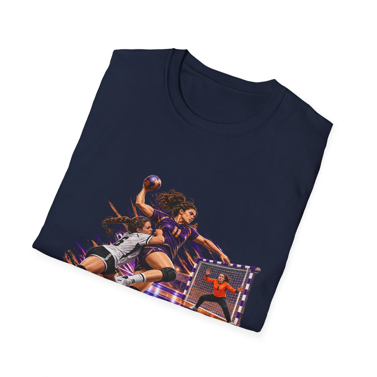 Handball Team Graphic T-Shirt — Retro Sports Players Design