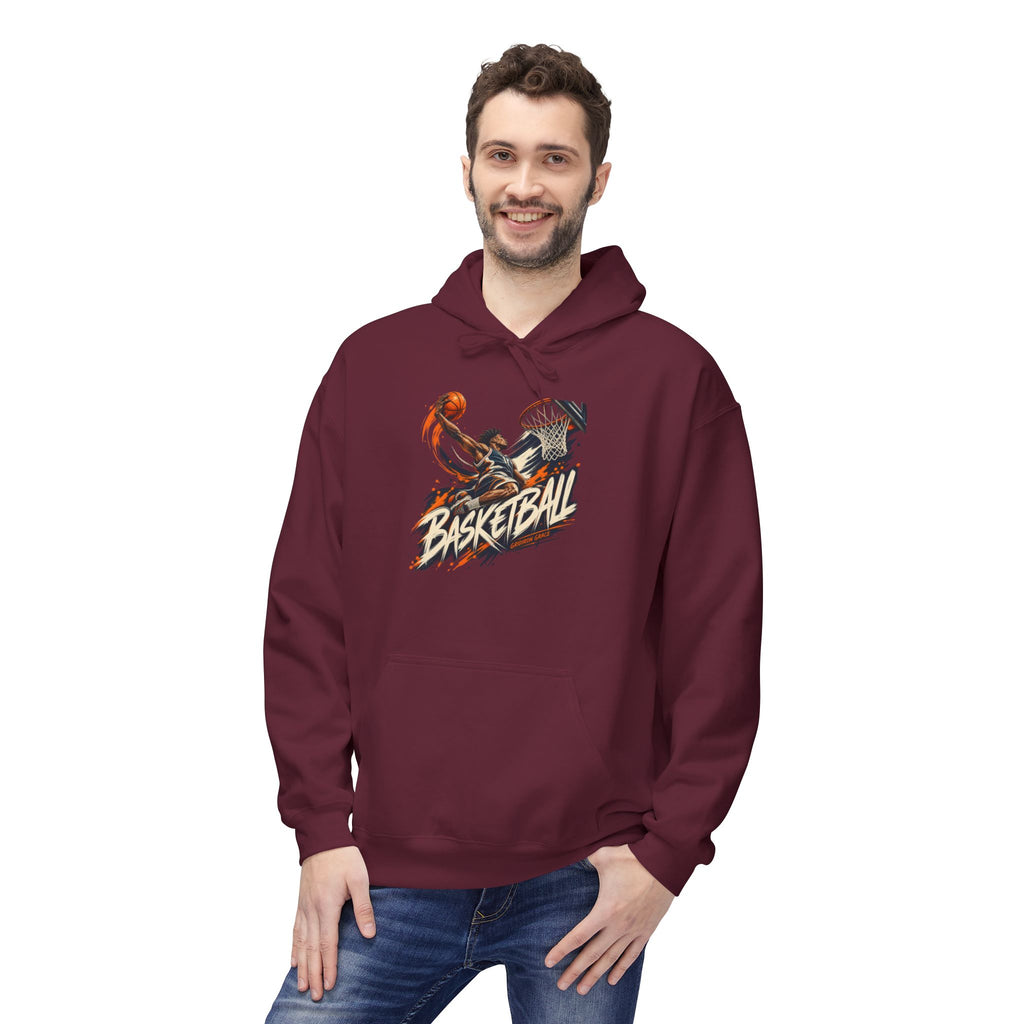 Basketball Graphic Hoodie — Retro Slam Dunk Pullover for Players & Fans
