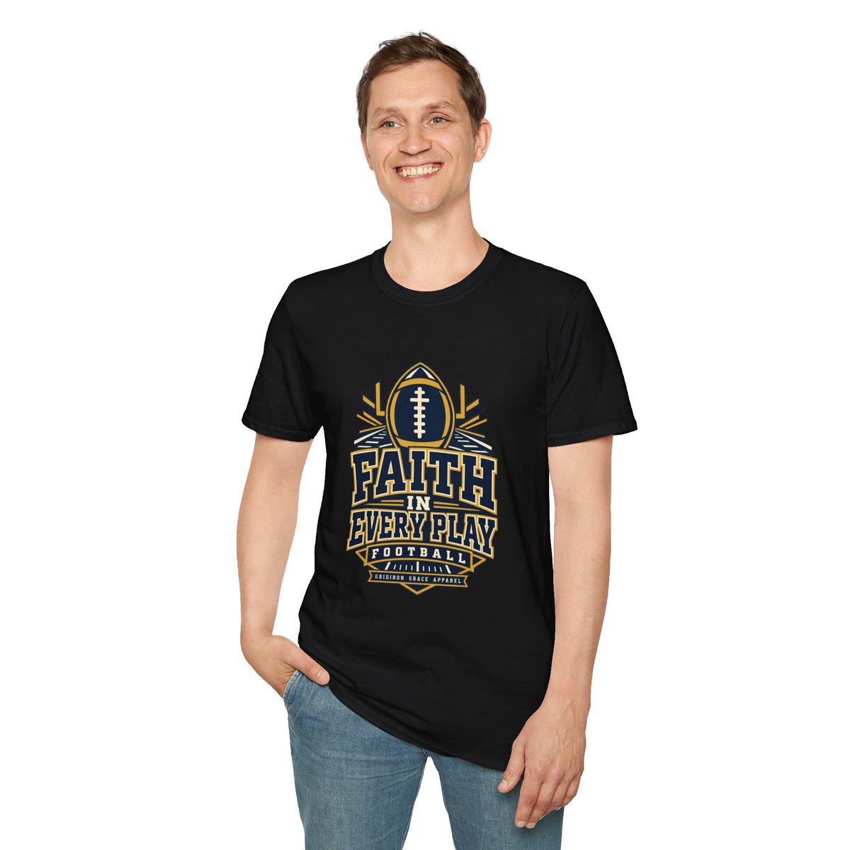 Faith in Every Play Football T-Shirt