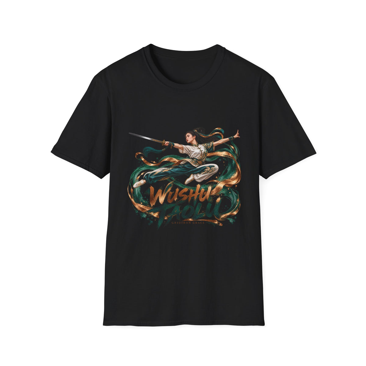 Wushu Taolu Martial Arts T-Shirt — Dynamic Fighter Illustration Tee