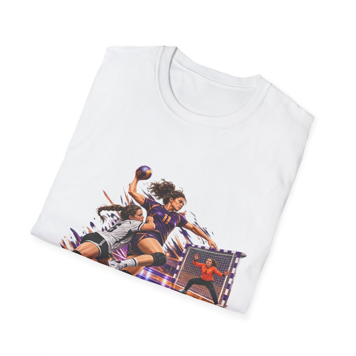 Handball Team Graphic T-Shirt — Retro Sports Players Design