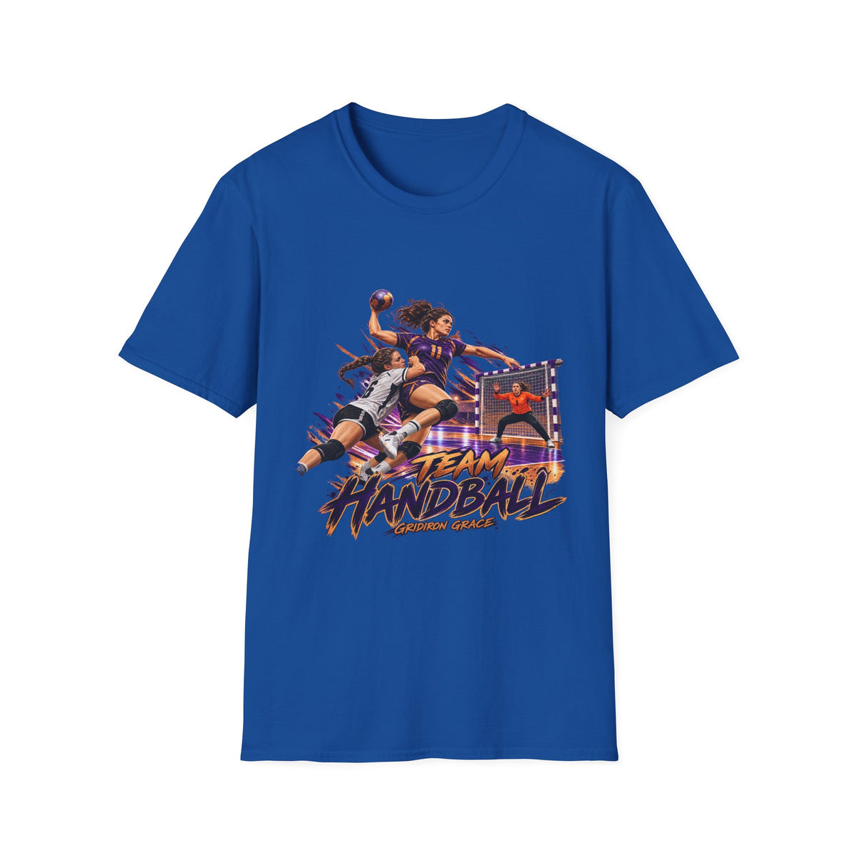 Handball Team Graphic T-Shirt — Retro Sports Players Design