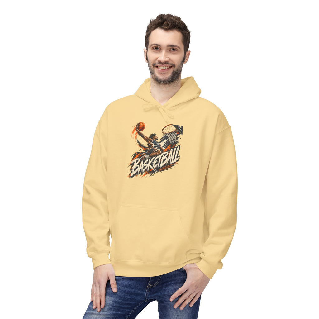 Basketball Graphic Hoodie — Retro Slam Dunk Pullover for Players & Fans