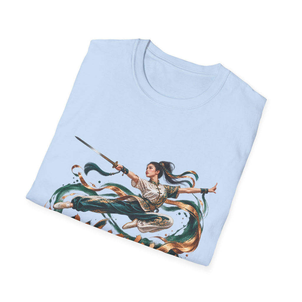 Wushu Taolu Martial Arts T-Shirt — Dynamic Fighter Illustration Tee