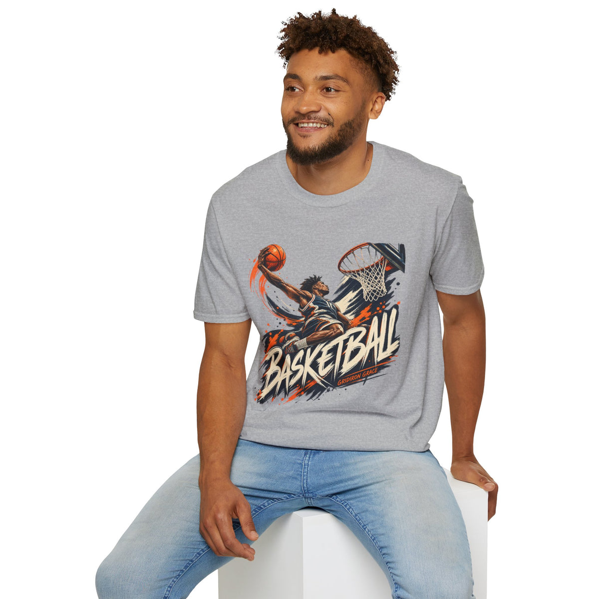 Basketball Dunk Graphic T-Shirt