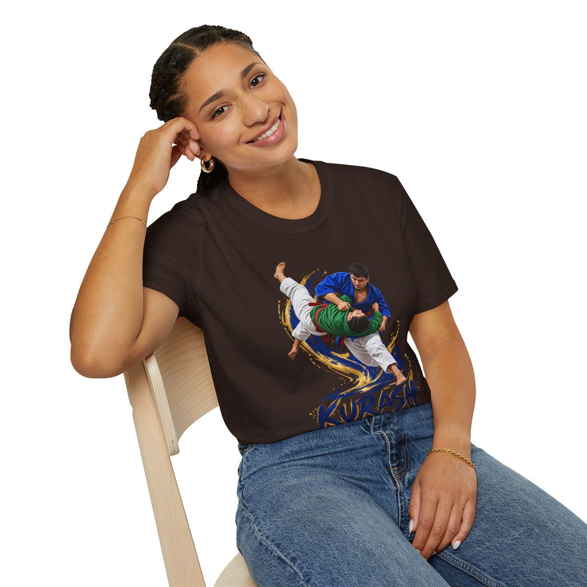 Kurash Wrestling T-Shirt — Traditional Kurash Throw Graphic Tee