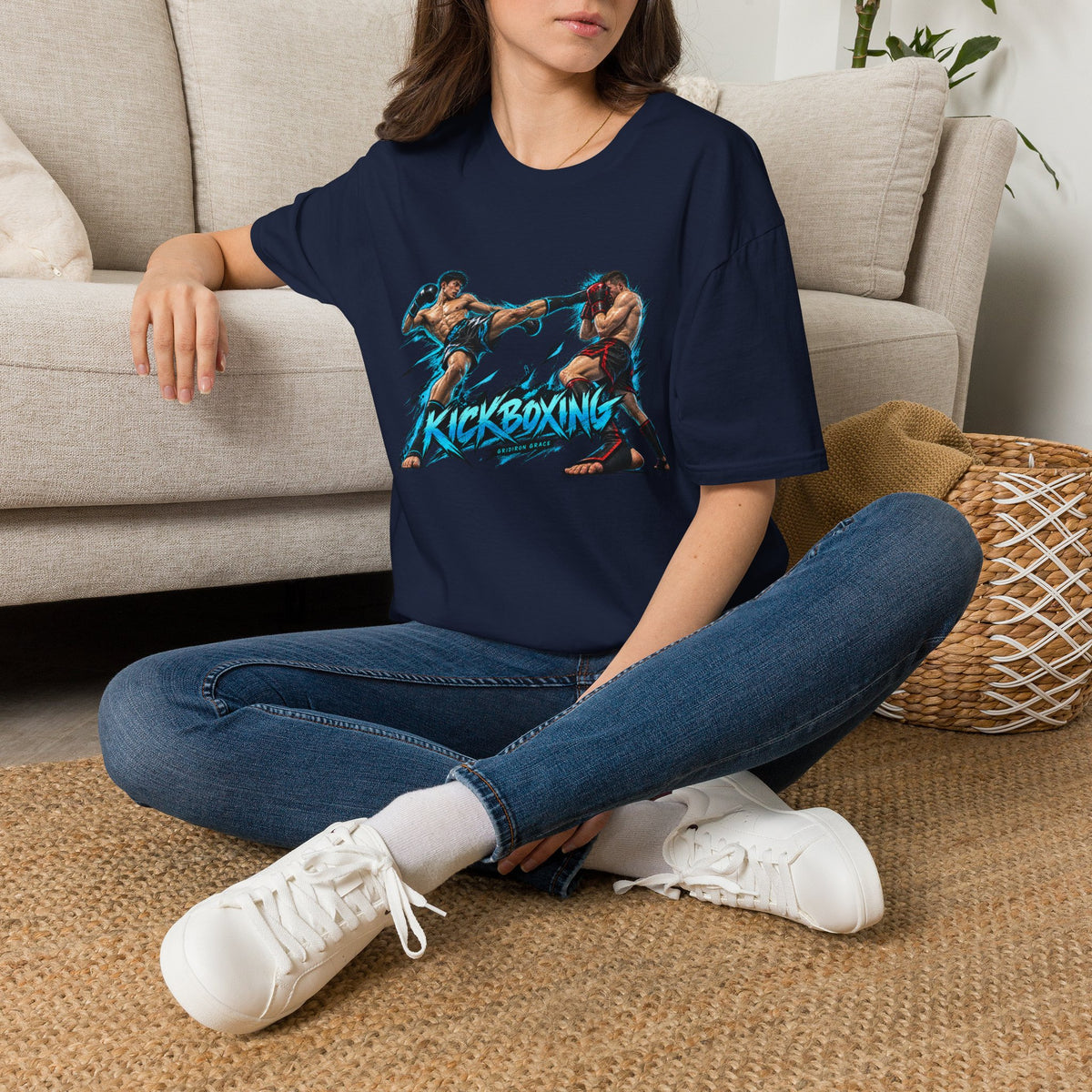 Kickboxing Graphic T-Shirt — Retro Fighters Design